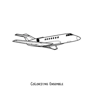 Image à colorier d'un avion