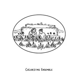 Image à colorier de femmes qui cueillent des fruits dans une ferme