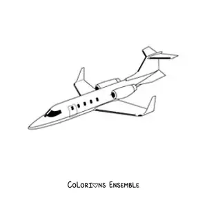 Image à colorier d'un petit avion