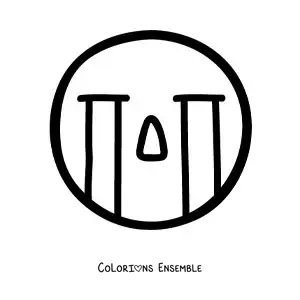 Image à colorier d'un emoji qui pleure, facile