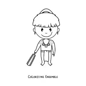 Image à colorier d'un homme maya