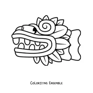 Image à colorier d'art maya