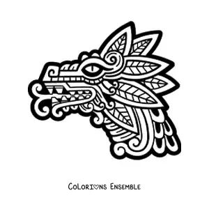 Image à colorier de Quetzalcóatl