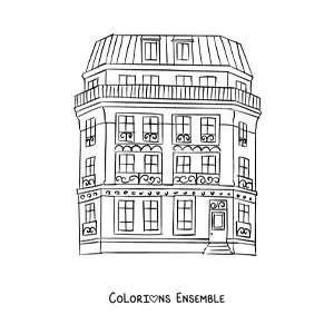 Image à colorier de l'architecture de Paris