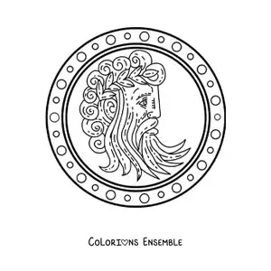 Image à colorier d'art romain
