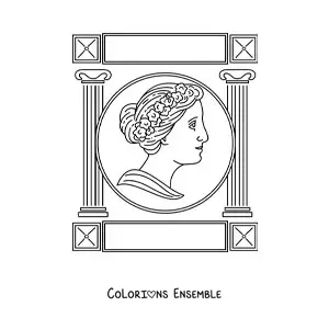Image à colorier d'art grec