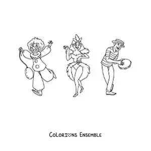 Image à colorier du Carnaval du Brésil
