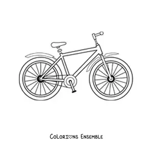 Image à colorier d'un vélo