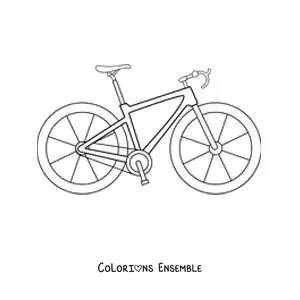 Image à colorier d'un vélo