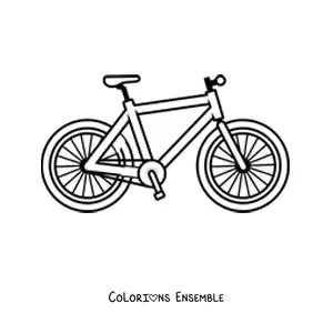 Image à colorier d'un vélo