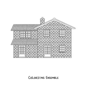 Image à colorier d'architecture anglaise