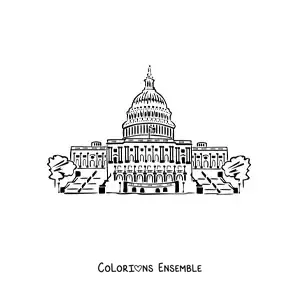 Image à colorier de la Maison-Blanche