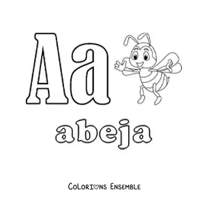 Image à colorier de A comme abeille