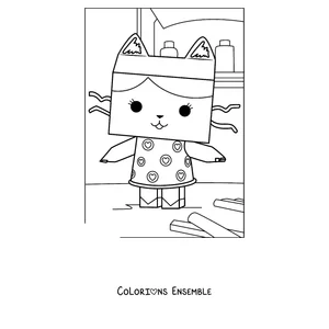 Coloriage de Baby Box dans l'atelier de bricolage