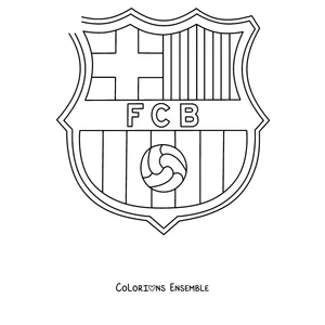 Coloriage du blason du FC Barcelone