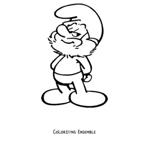 Coloriage du Grand Schtroumpf
