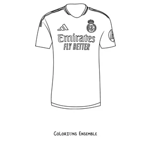 Coloriage du maillot blanc du Real Madrid