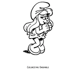 Coloriage de la Schtroumpfette