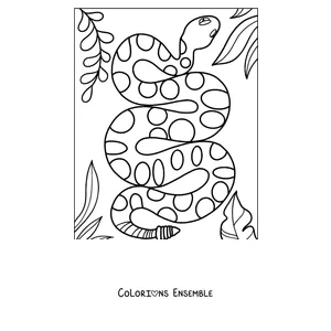 Coloriage d'un serpent à sonnette